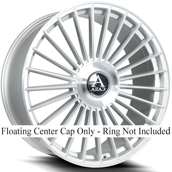 Azad AZ25 Brushed Silver Floating Center Cap