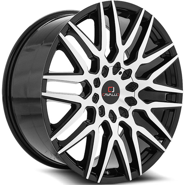 Cavallo CLV-24 Gloss Black Machined Center Cap