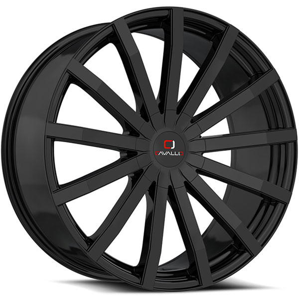 Cavallo CLV-52 Gloss Black Center Cap | RimsChoice