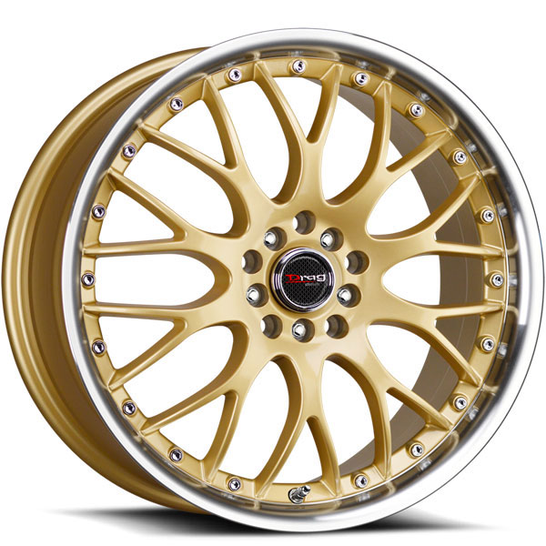 Drag DR-19 Gold with Machined Lip Center Cap