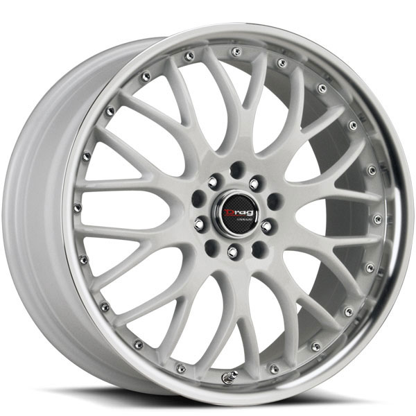 Drag DR-19 White with Machined Lip Center Cap