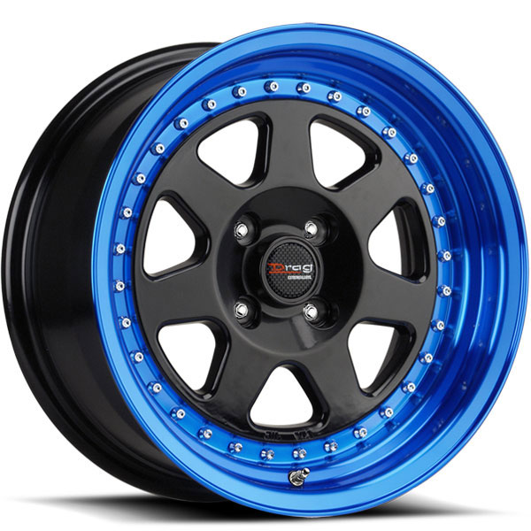 Drag DR-27 Gloss Black with Blue Lip Center Cap