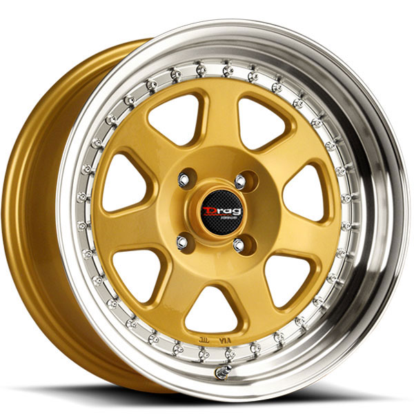 Drag DR-27 Gold with Machined Lip Center Cap