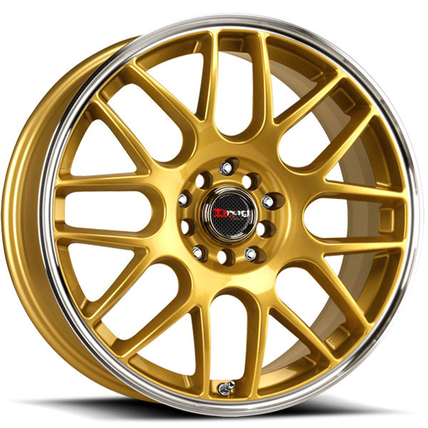 Drag DR-34 Gold with Machined Lip Center Cap