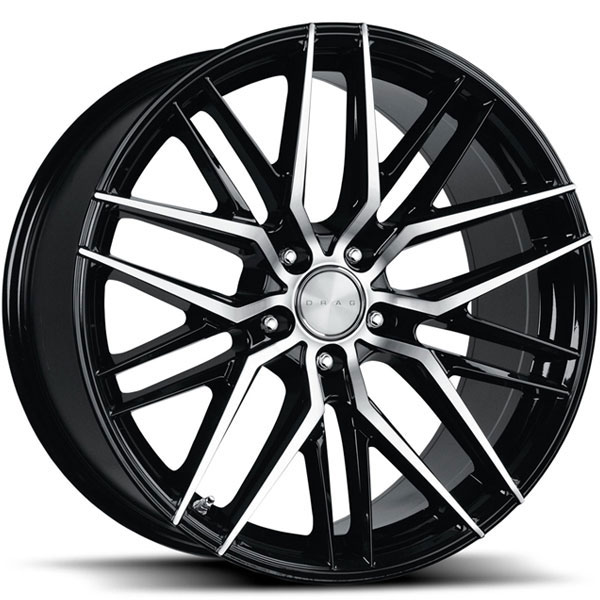 Drag DR-77 Gloss Black with Machined Face Center Cap | RimsChoice