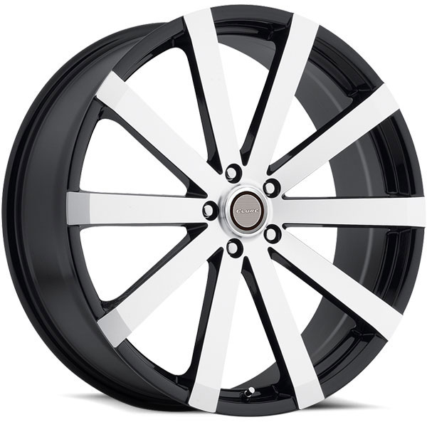 Elure 037 Black with Machined Face 5 Lug Center Cap