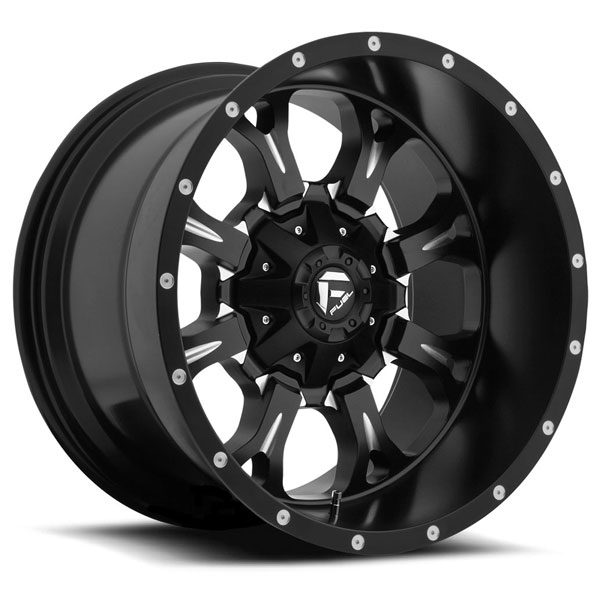 Fuel Krank Deep Lip D517 Matte Black with Milled Accents Center Cap