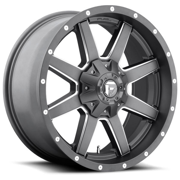 Fuel Maverick D542 Gunmetal with Milled Accents Center Cap