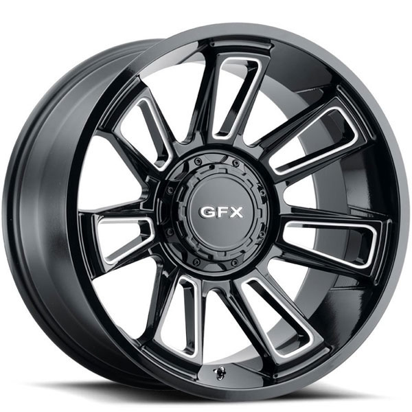 G-FX TR21 Gloss Black with Milled Spokes Center Cap