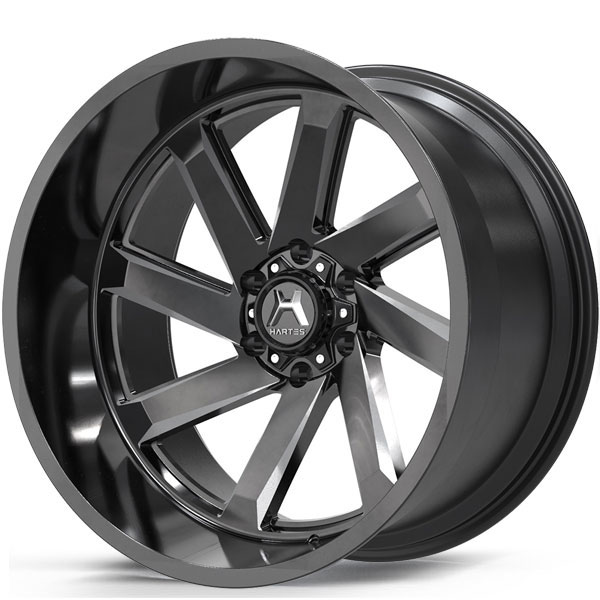 Hartes Metal YSM-701 Mjolnir Gloss Black with Milled Spokes Center Cap