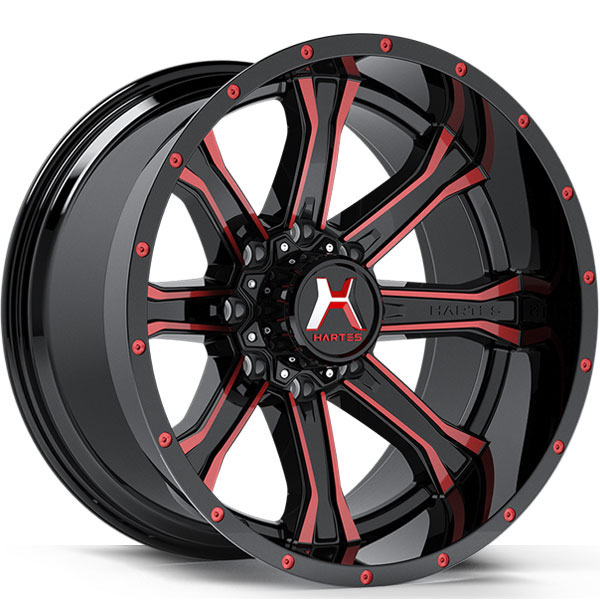 Hartes Metal YSM-711 Strike Black with Milled Edge and Red Dimples ...