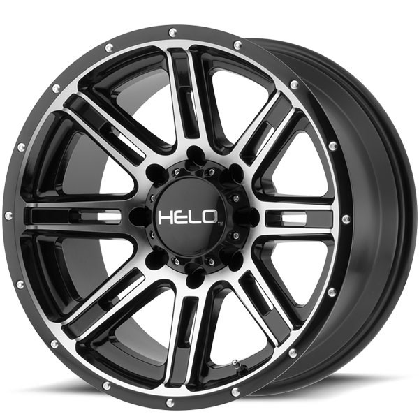 Helo HE900 Gloss Black with Machined Face Center Cap