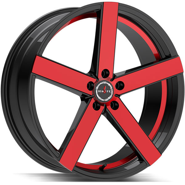 Ignite Spark Gloss Black with Candy Red Machined Face Center Cap