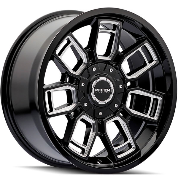 Mayhem 8118 Ordinance Gloss Black with Milled Spokes Center Cap