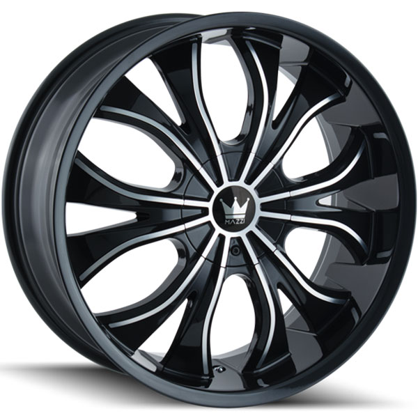 Mazzi Hustler 342 Gloss Black with Machined Face Center Cap