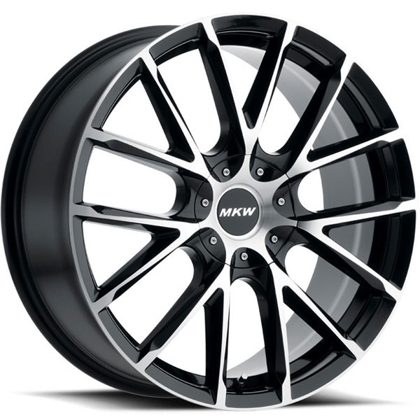 MKW M123 Gloss Black with Machined Face Center Cap