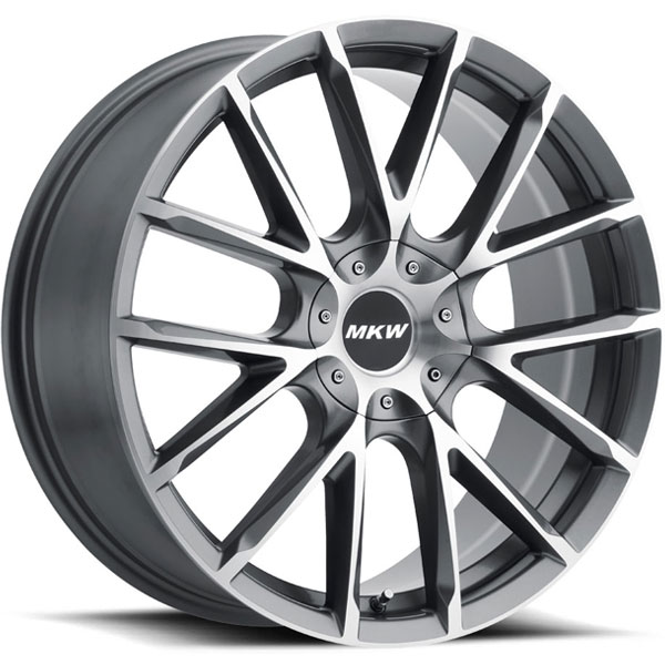 MKW M123 Gloss Grey with Machined Face Center Cap