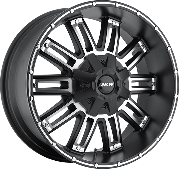 MKW M80 Gloss Black with Machined Face Center Cap