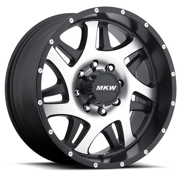 MKW M91 Gloss Black with Machined Face 8 Lug Center Cap