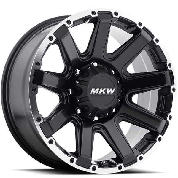 MKW M94 Satin Black Machined 8 Lug Center Cap