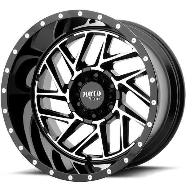 Moto Metal MO985 Breakout Gloss Black with Machined Face Center Cap