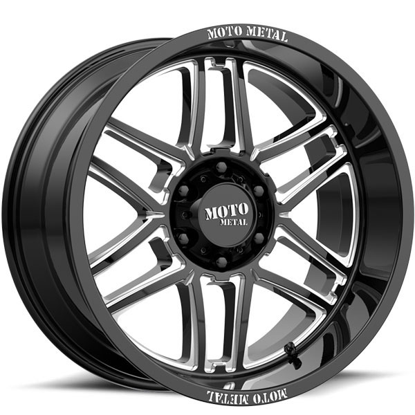 Moto Metal MO992 Folsom Gloss Black with Milled Spokes Center Cap