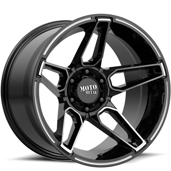 Moto Metal MO994 Fang Gloss Black with Machined Face Center Cap