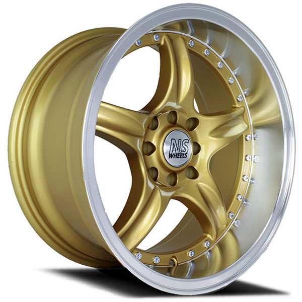 NS Series Drift-DC01 Gold with Polished Lip Center Cap