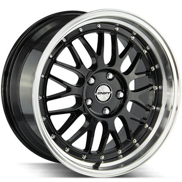 Shift Flywheel Gloss Black with Polished Lip Center Cap