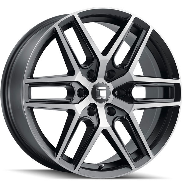 Touren TR79 3279 Brushed Matte Black with Dark Tint 6 Lug Center Cap