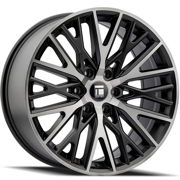 Touren TR91 3291 Matte Black with Dark Tint 6 lug Center Cap