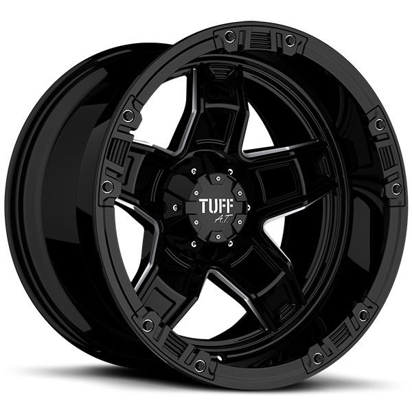 Tuff T10 Gloss Black 12in. Width Center Cap