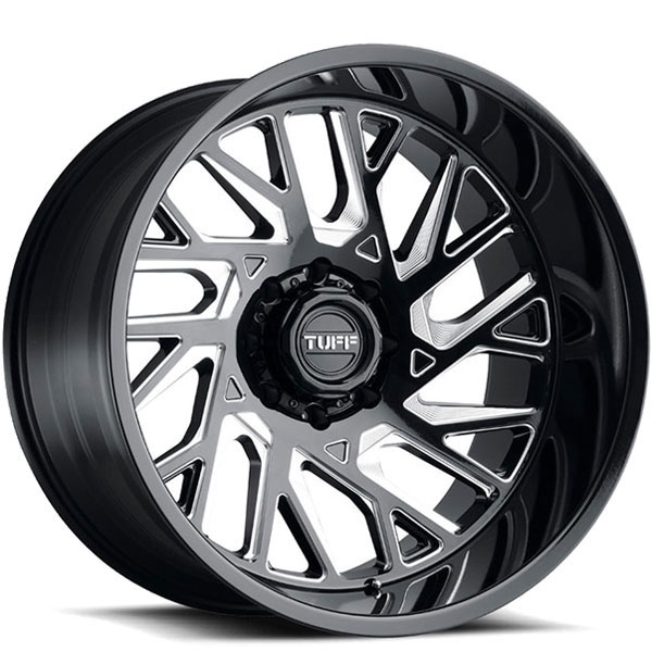 Tuff T4B Gloss Black with Milled Spokes Center Cap