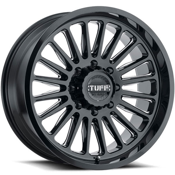 Tuff T5A Gloss Black with Milled Spokes Center Cap