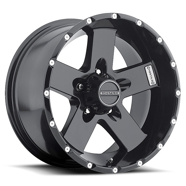 Hostile H100 Moab Asphalt Satin Black 5 Lug