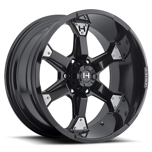 Hostile H101 Knuckles Asphalt Satin Black 6 Lug