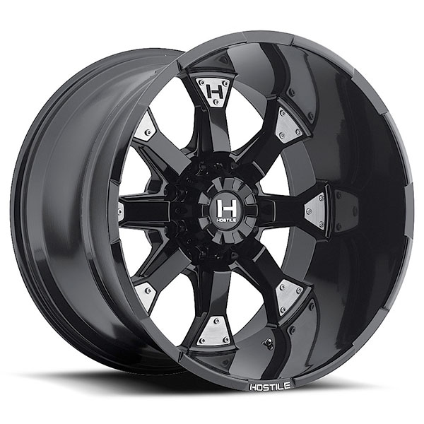 Hostile H101 Knuckles Asphalt Satin Black 8 Lug