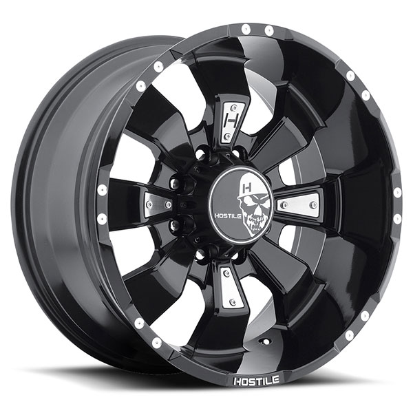 Hostile H103 Hammered Asphalt Satin Black 8 Lug