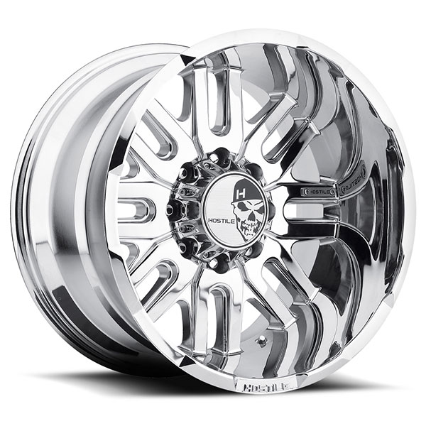 Hostile H104 Zombie Armor Plated Chrome 8 Lug