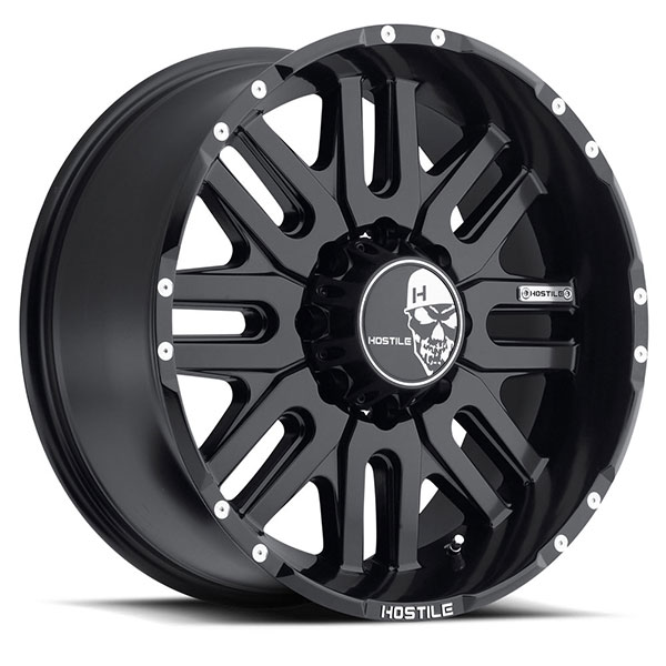 Hostile H104 Zombie Asphalt Satin Black 8 Lug