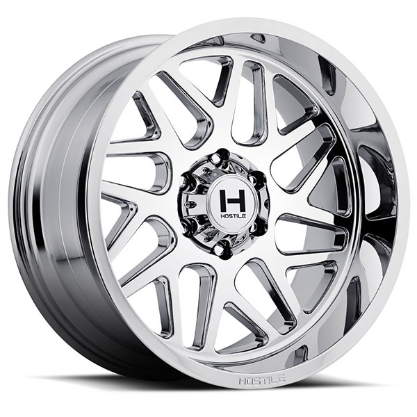 Hostile H108 Sprocket Armor Plated Chrome 6 Lug