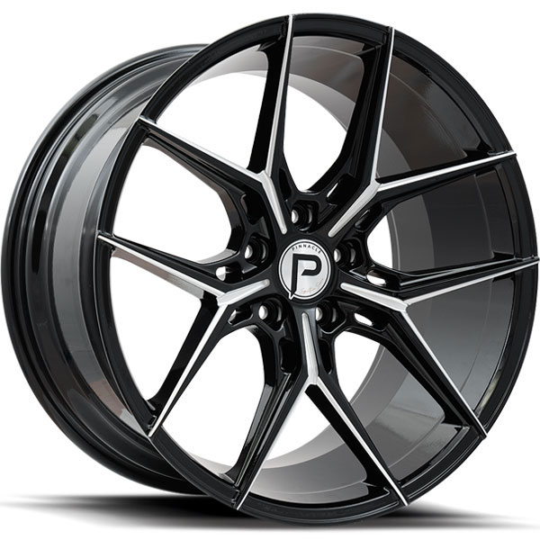 Pinnacle P204 Splendent Gloss Black with Milled Spokes