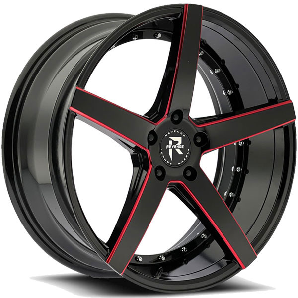 Revenge RL-103 Black with Red Milled Spokes