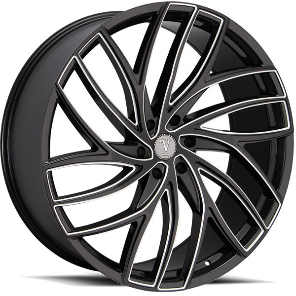 Velocity VW 38 Black with Milled Spokes